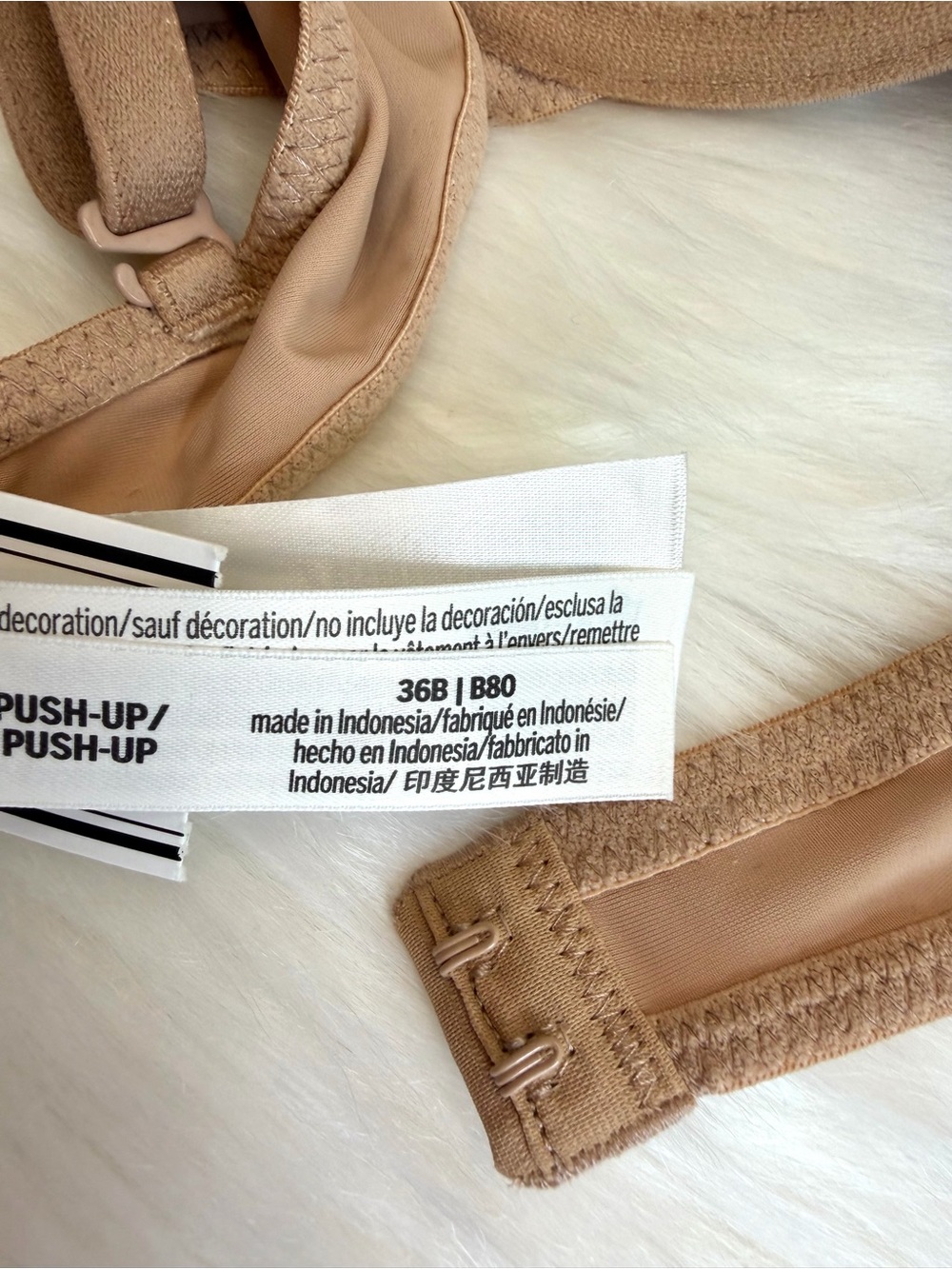 NWT PINK Victoria's Secret Wear Everywear Push-Up Bra Praline (Nude) Bra Sz. 36B - Picture 7 of 14
